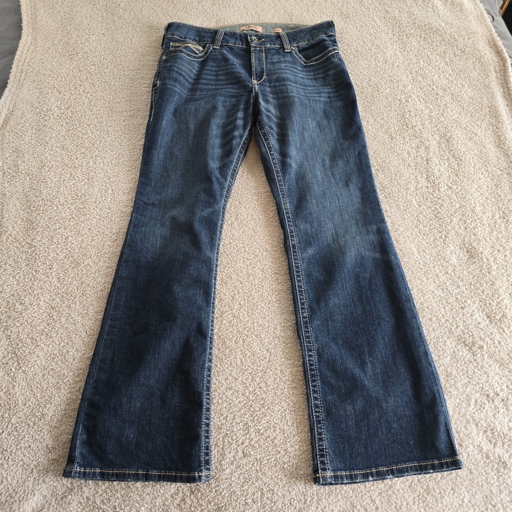 Ariat Women's Perfect Rise Bootcut Denim Jeans Distressed 33R NWT Festival Rodeo